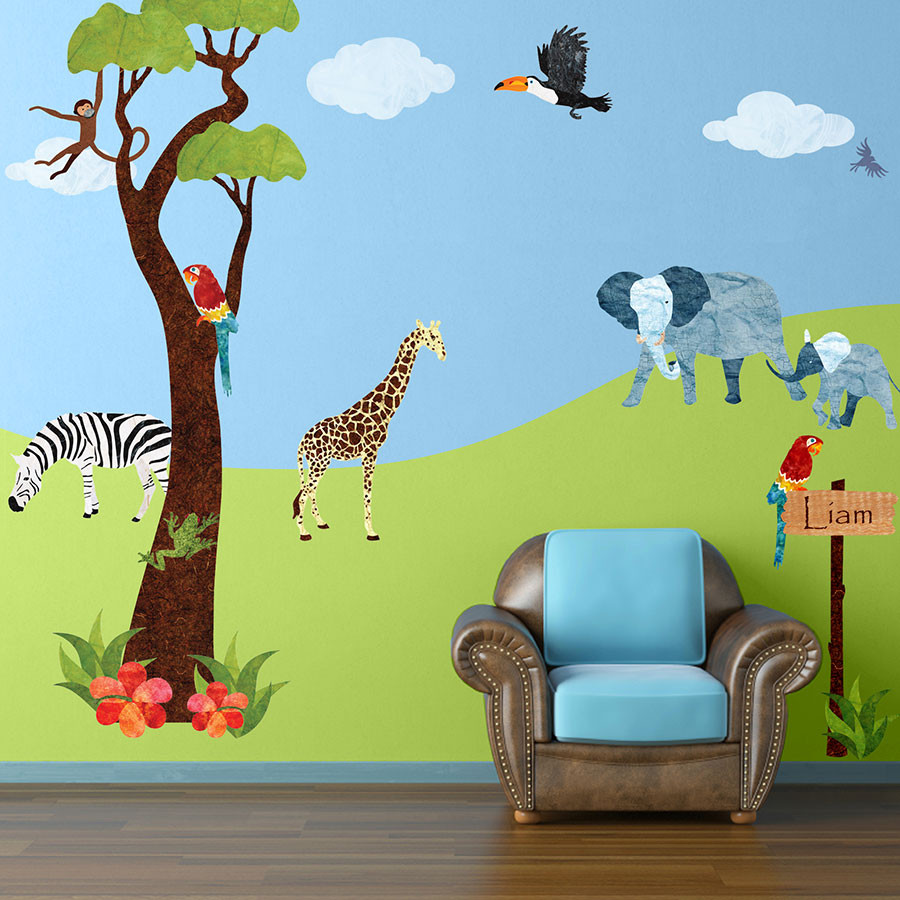 My Wonderful Walls Jungle Safari Wall Sticker Kit