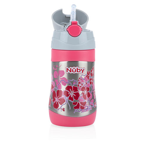 Nuby Active Sipeez No-Spill Insulated Stainless Steel Flip-it Clik-it Cup