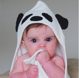 Satsuma Designs Panda Hooded Towel