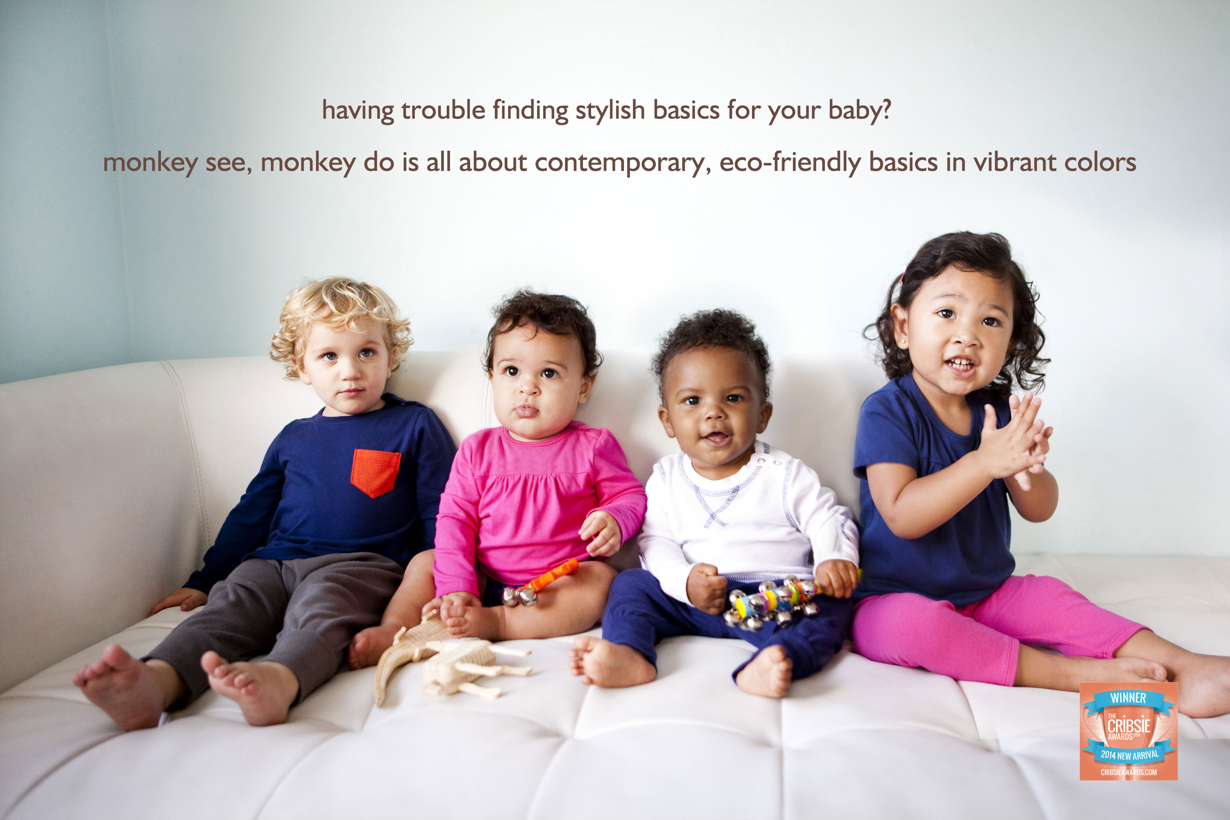 monkey see monkey do eco-friendly infant clothing 