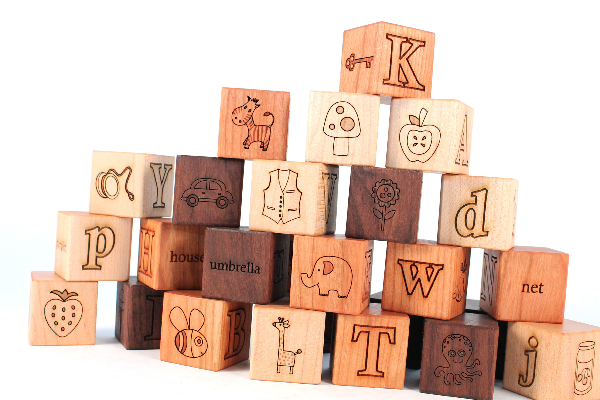 Wooden picture Alphabet block